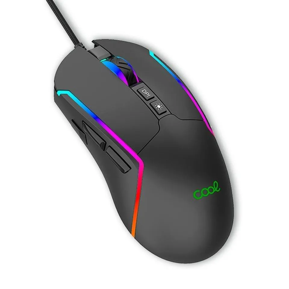 Cool Strip Ratón Gaming USB RGB Negro