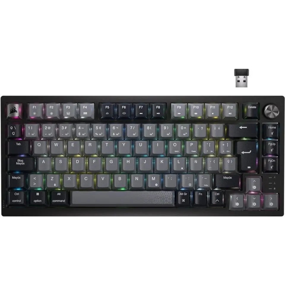 Corsair K65 PLUS 75% Teclado Mecánico Inalámbrico MLX Red