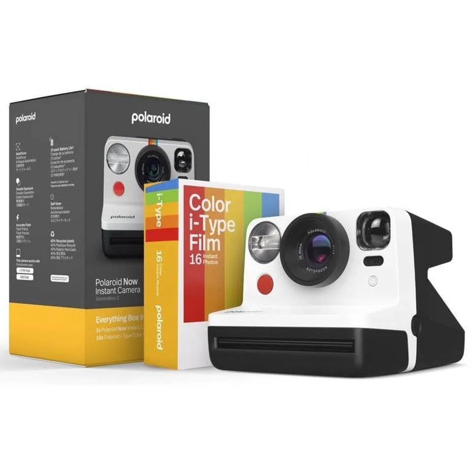 Polaroid Now Gen 2 Cámara Instantánea Blanca Everything Box
