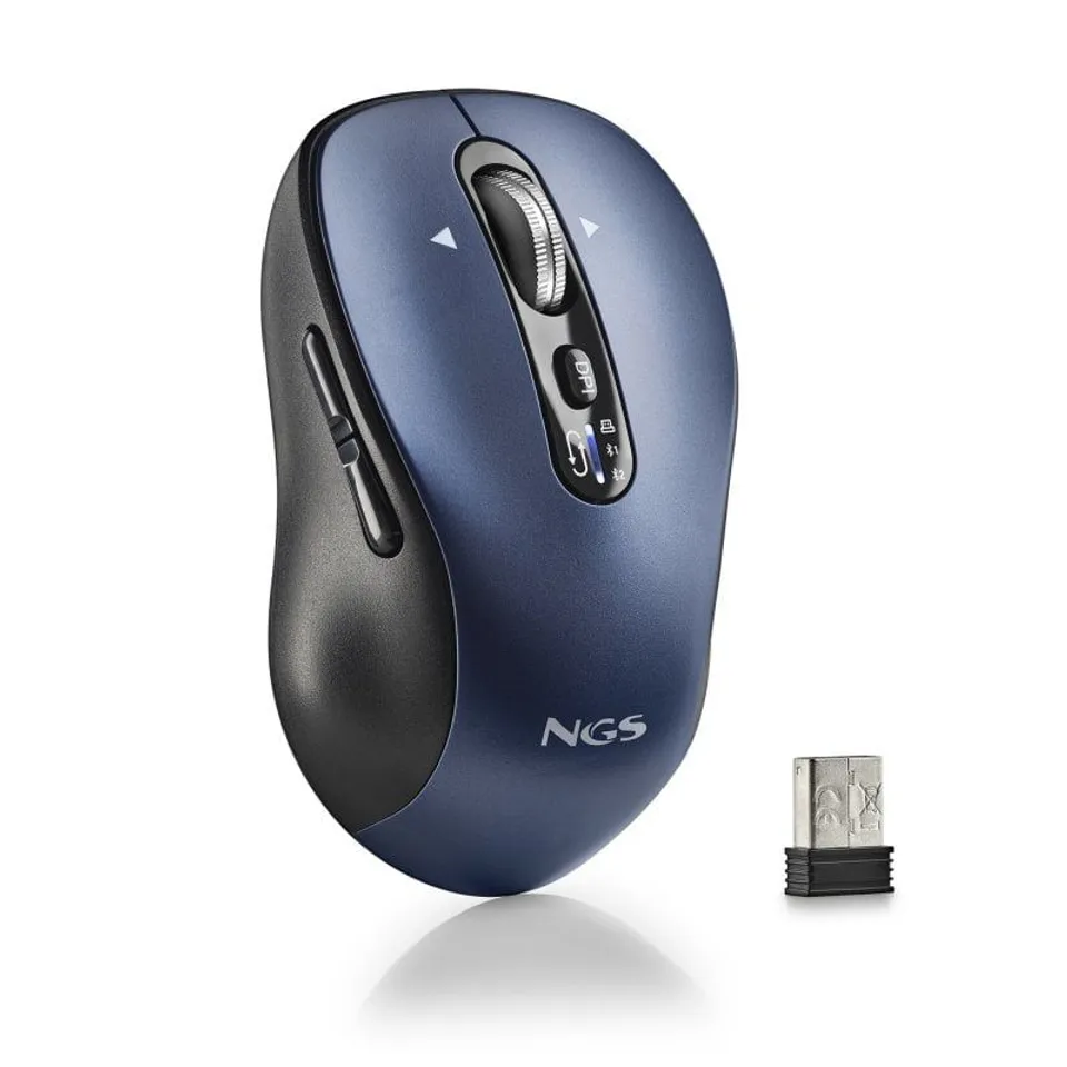 NGS INFINITY RB Ratón BT Multidispositivo 3200 DPI Azul