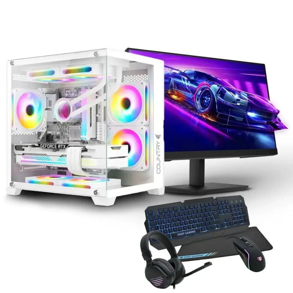 PC Racing Ryzen7 8700G RTX4060Ti 32GB/2TB + 24in FHD Monitor