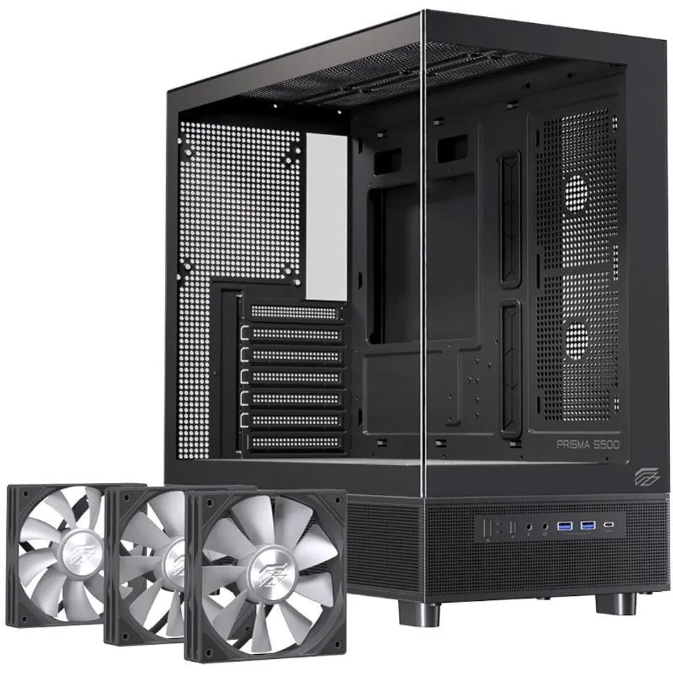 Einarex Prisma S500 RGB 9 Ventiladores Cristal Templado