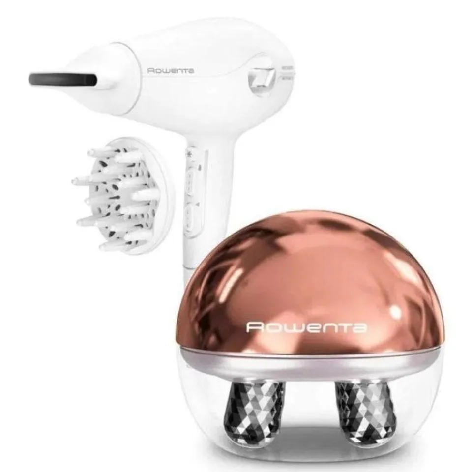 Rowenta CV6130FO Secador 2400W + LV6020F0 Masajeador Facial