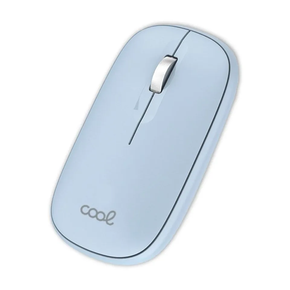 Cool Slim Ratón Inalámbrico 2en1 Bluetooth+USB Celeste
