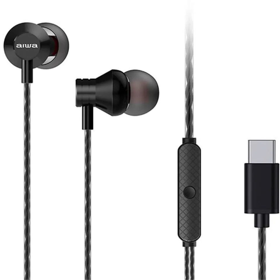 Aiwa ESTM_50USB_C_BK Intrauditivos Micrófono Negro