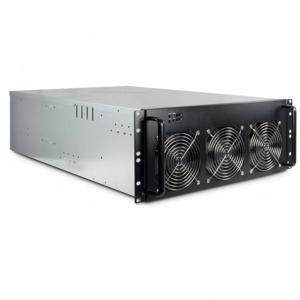 Inter-Tech 4W2 Mining Rack Caja ATX USB Sin Fuente