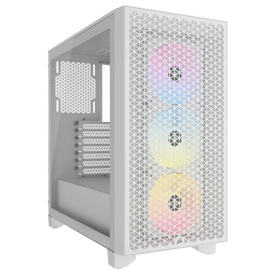 Corsair 3000D Airflow RGB Cristal Templado USB 3.2 Blanca