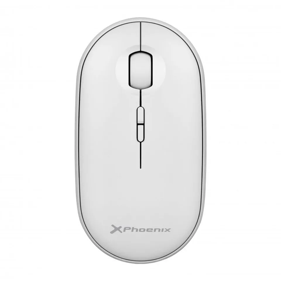 Phoenix Rebble Ratón Óptico Inalámbrico 1600 DPI Blanco