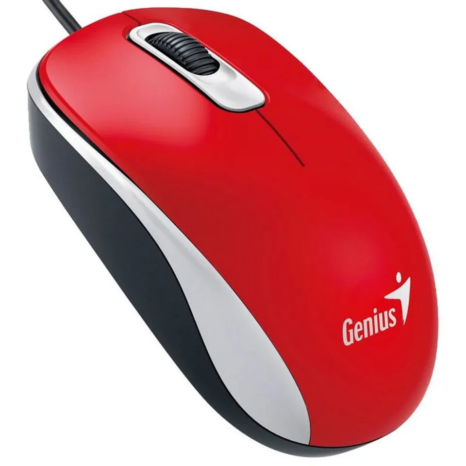 Genius DX-110 Ratón Óptico 1000DPI Rojo