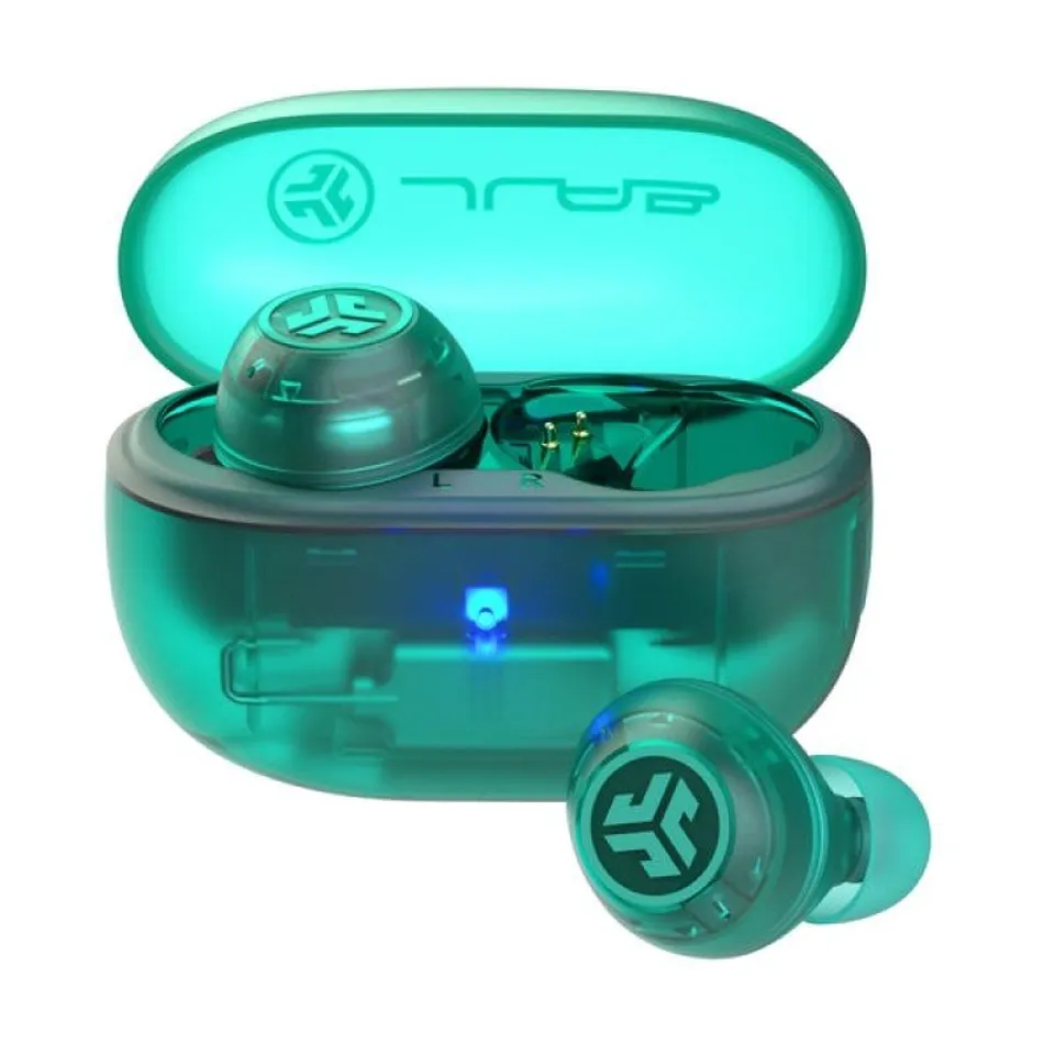 JLab Go Pop ANC Auriculares TWS Verde Azulado Transparente