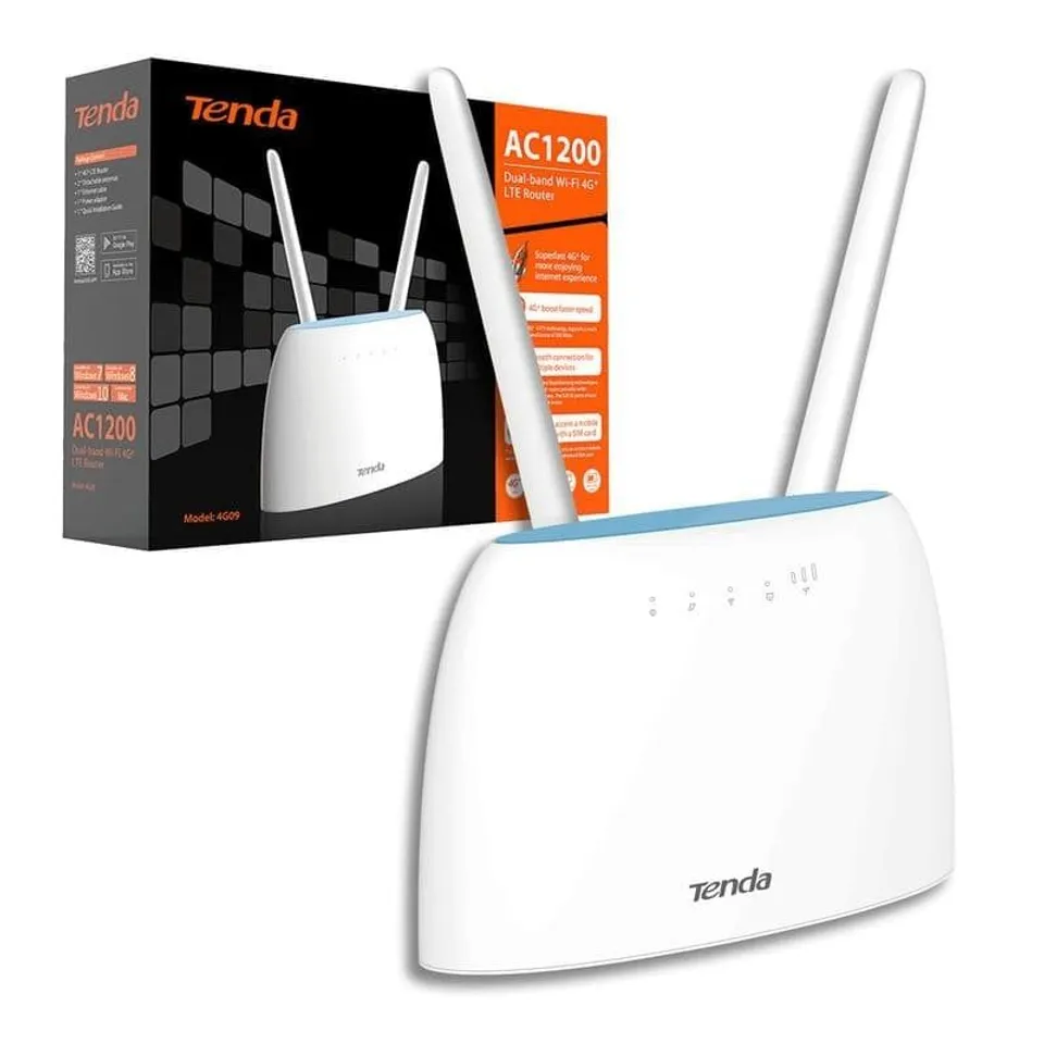 Tenda 4G09 Router WiFi Doble Banda AC1200 4G LTE