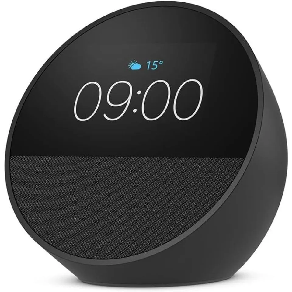 Amazon Echo Spot 2024 - Despertador con Alexa Negro