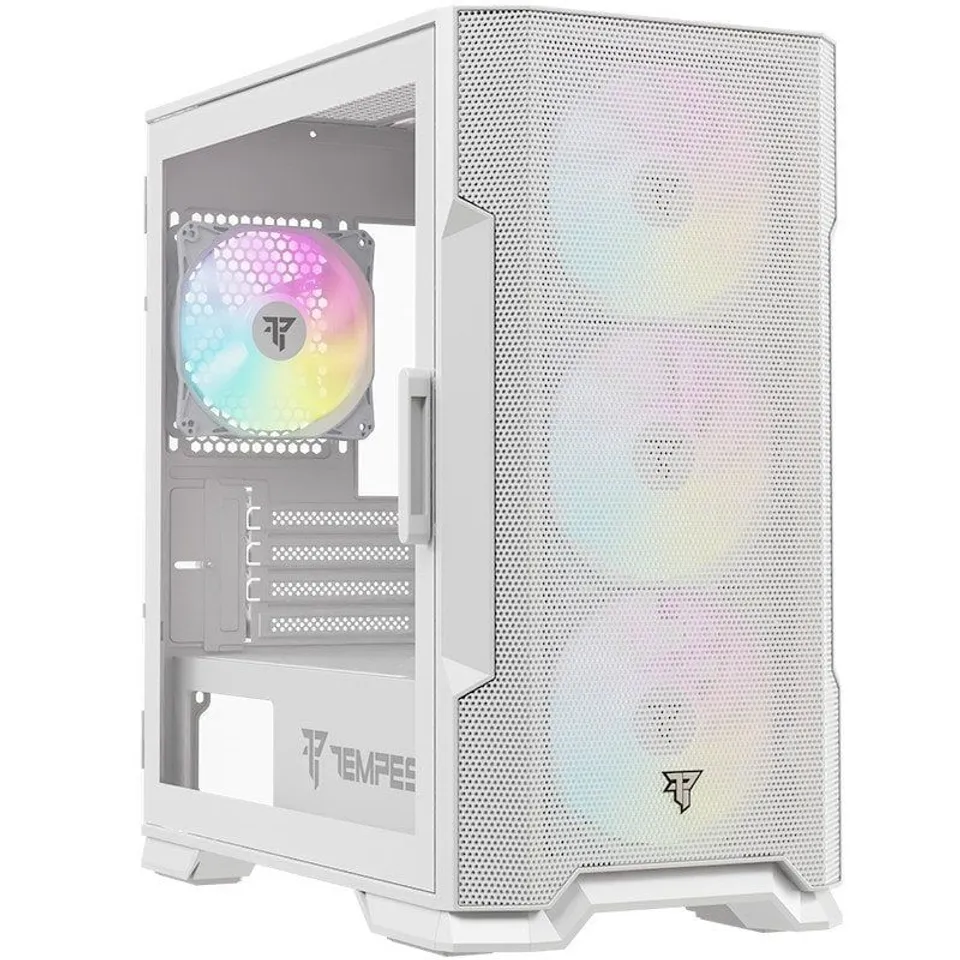 Tempest Stockade ARGB M-ATX Cristal Templado USB 3.0 Blanca