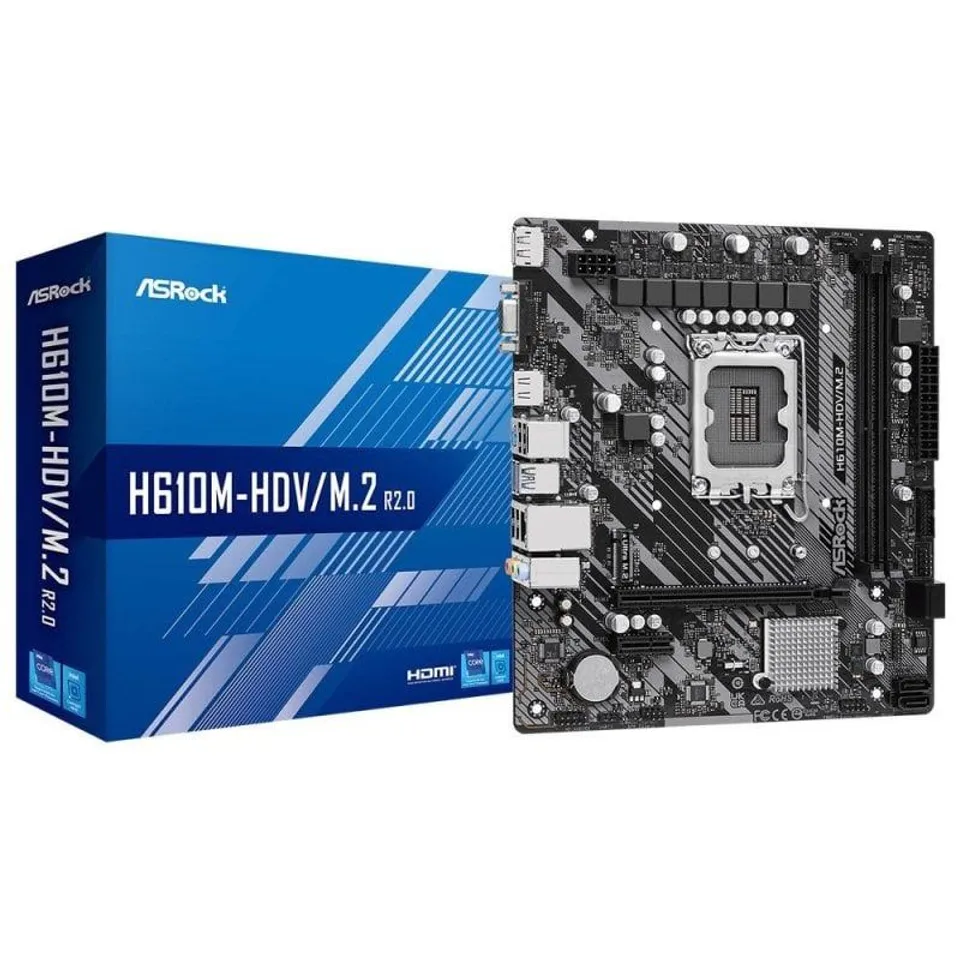 ASRock H610M-HDV microATX LGA1700 DDR4 M.2 HDMI SATA