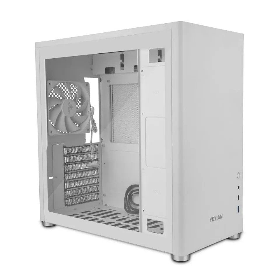 Yeyian Hussar Plus ATX Torre Cristal Templado USB 3.2 Blanca