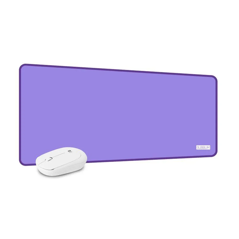 Subblim Harmony Pack Ratón Inalámbrico y Alfombrilla Gaming XL Púrpura