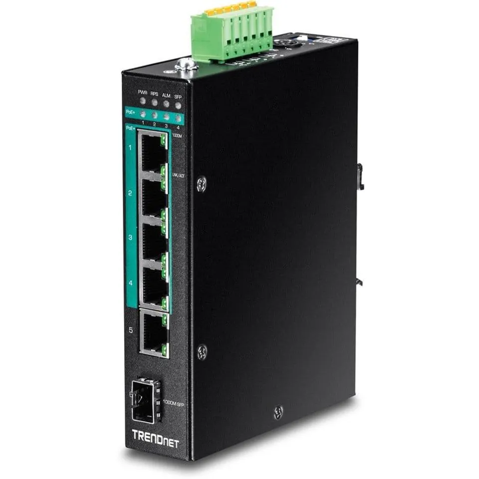 TrendNet TI-PG541i Switch industrial 6 puertos Gigabit montados en carril DIN