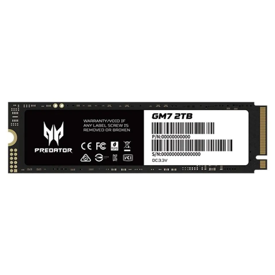 Acer Predator GM7 2TB NVMe PCIe 4.0 M.2 SSD 7400MB/s