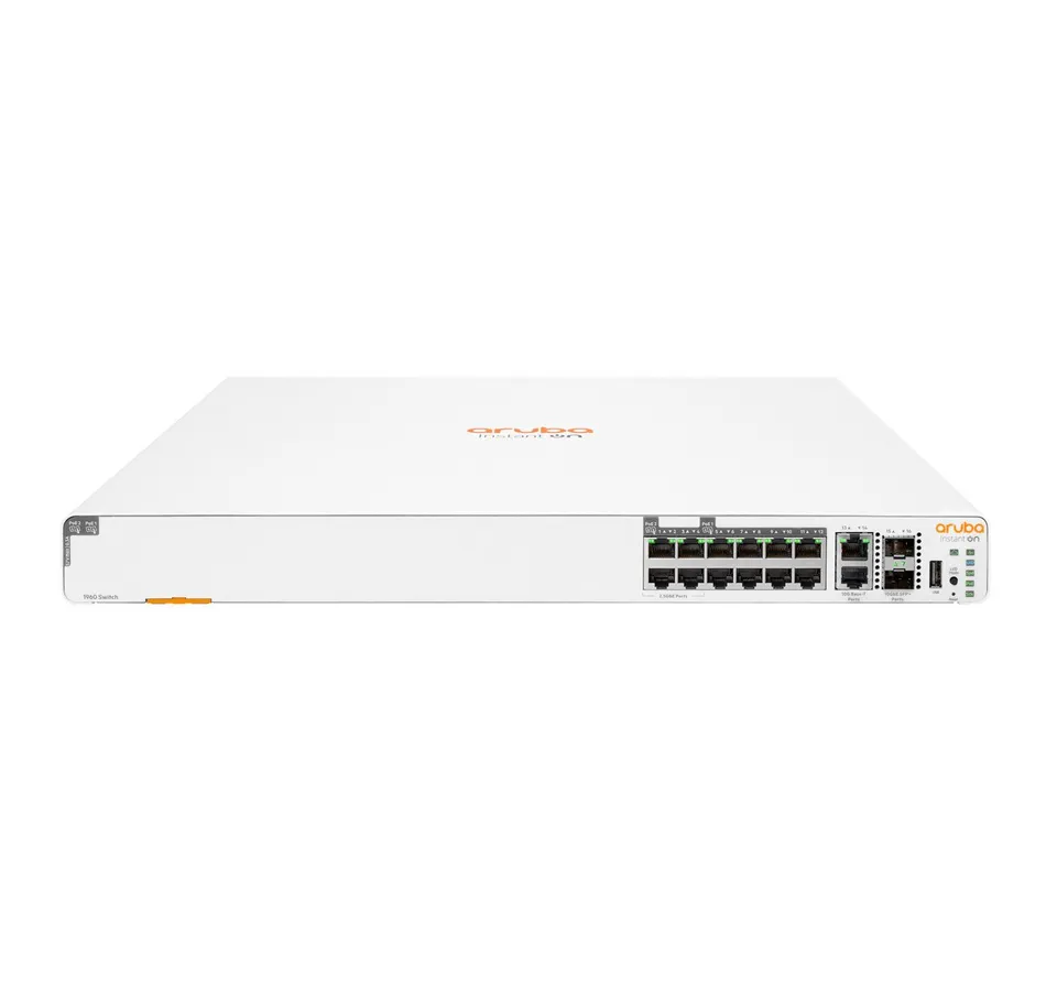 HPE Aruba Instant On 1960 Switch 8p PoE 4x2.5GbE 2x10GbE 2xSFP+ Apilable 480W