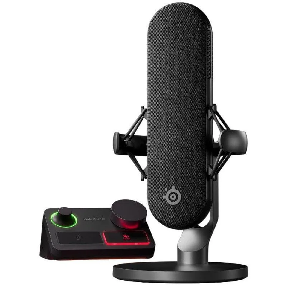 Steelseries Alias Pro Micrófono Condensador XLR Negro Mezclador de Canales