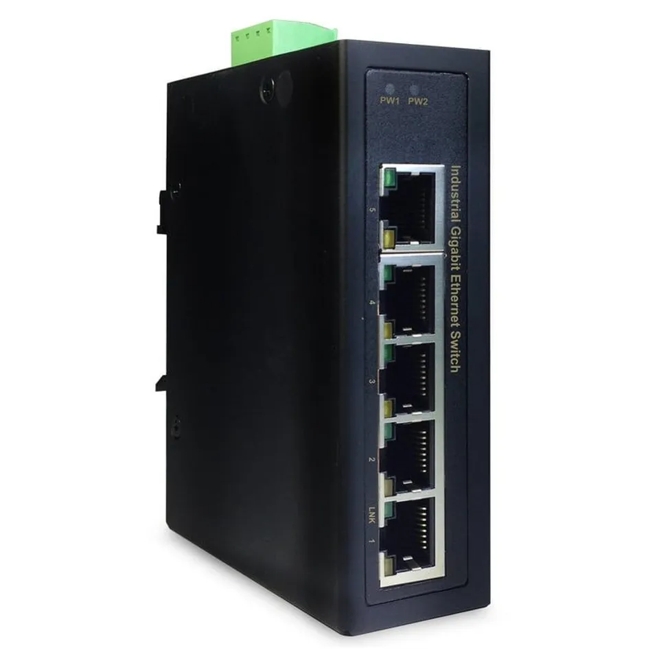 Digitus Switch Industrial 5 Puertos Gigabit Negro