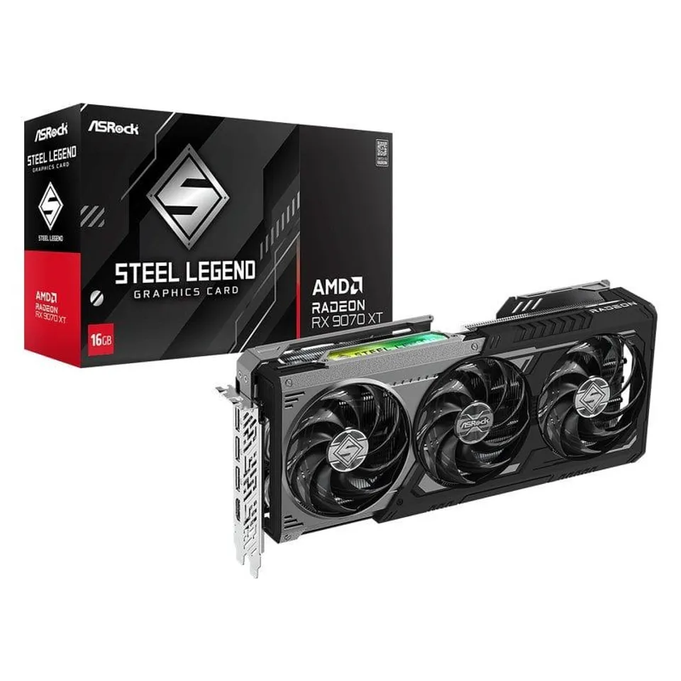 Asrock Radeon RX 9070 XT Steel Legend Dark OC 16GB GDDR6