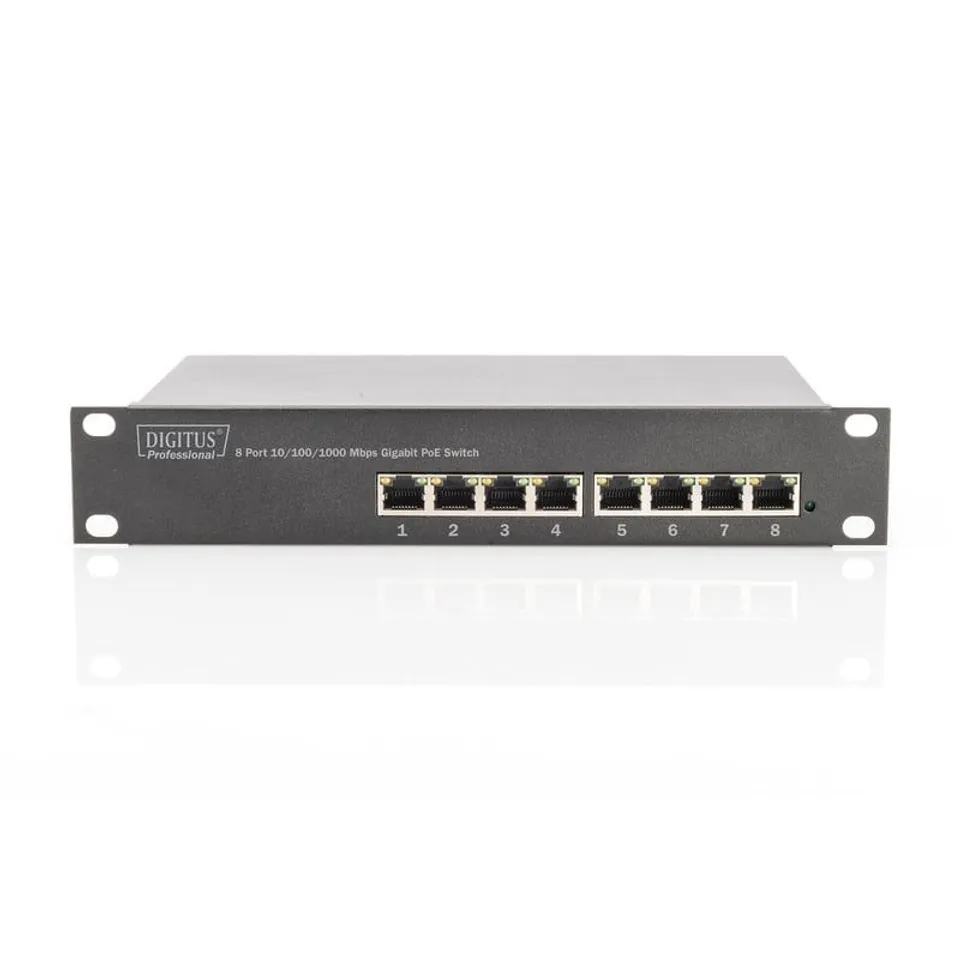 Digitus Switch 8 Puertos PoE Gigabit Ethernet Cajas 10