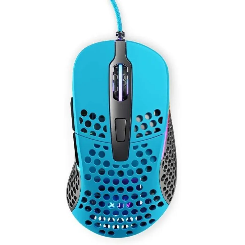 XTRFY M4 RGB Ratón Gaming 16000 DPI Diestros Azul