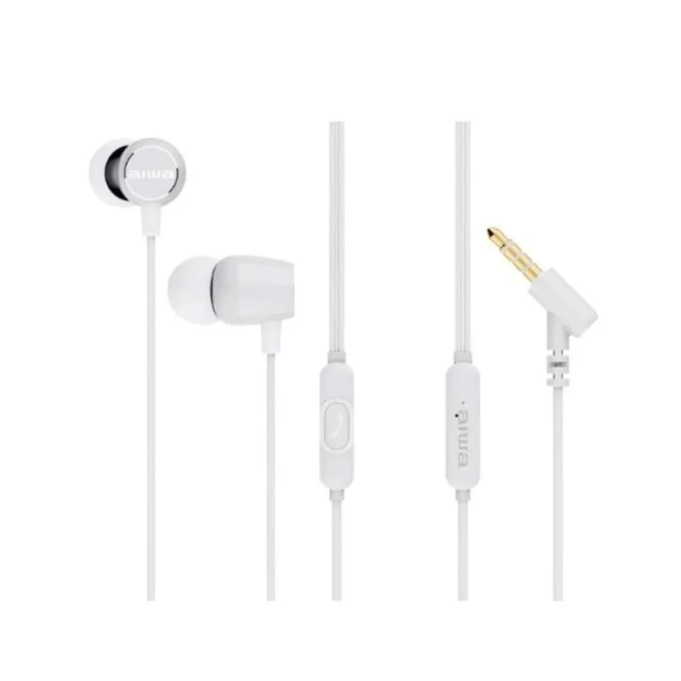 Aiwa ESTM-30WT Auriculares In-ear Blancos con Cable