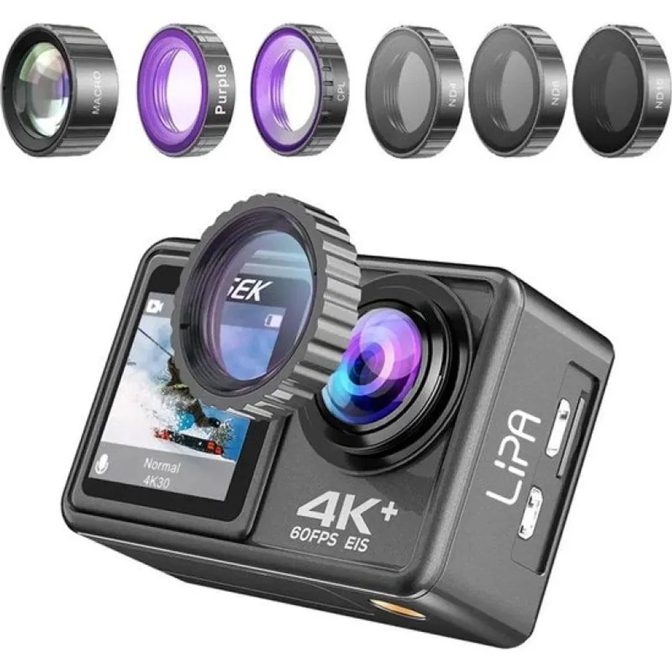 Lipa AT-S81ER Cámara de Acción 4K Ultra HD Negra