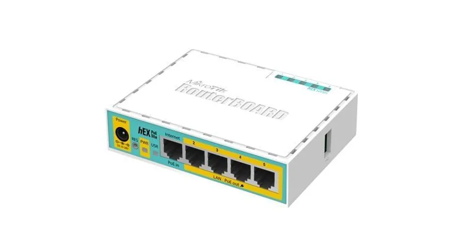 Mikrotik hEX PoE lite Blanco 10/100Mbps