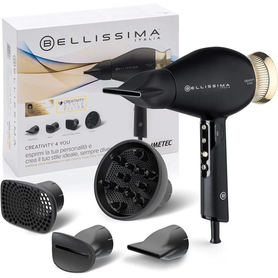 Bellisima Creativity 4 You Secador Iónico 1800W con Accesorios