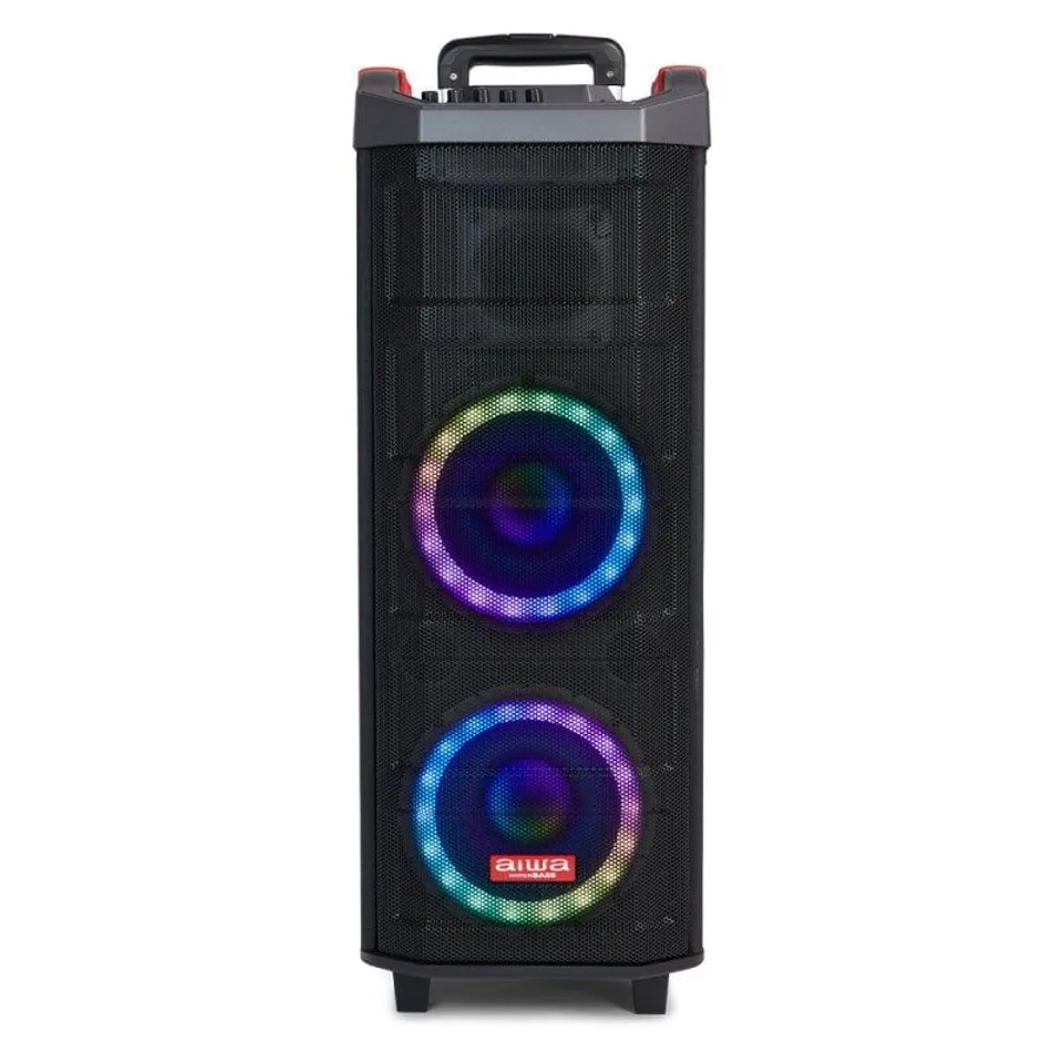 Aiwa KBTUS-608 Altavoz Bluetooth Karaoke 600W 2 Micrófonos