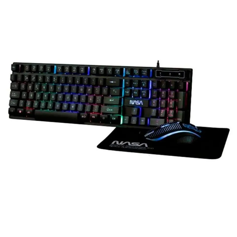 Nasa Pegasus 3 Kit Gaming 3 en 1 Teclado, Ratón y Alfombrilla