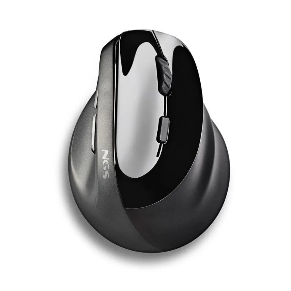 NGS EVO MOKSHA Ratón Vertical Inalámbrico 2400 DPI Negro