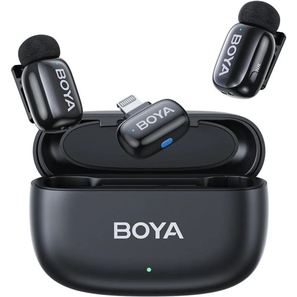 Boya Mini-15 Micrófono Lightning 5G Cancelación Ruido 48kHz Negro