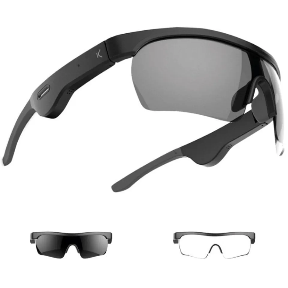 Ksix Phoenix Gafas de Sol Deportivas Wireless Negras