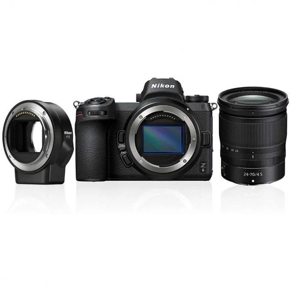 Nikon Z6 24.5MP + Nikkor Z 24–70mm F4 S + Adaptador FTZ