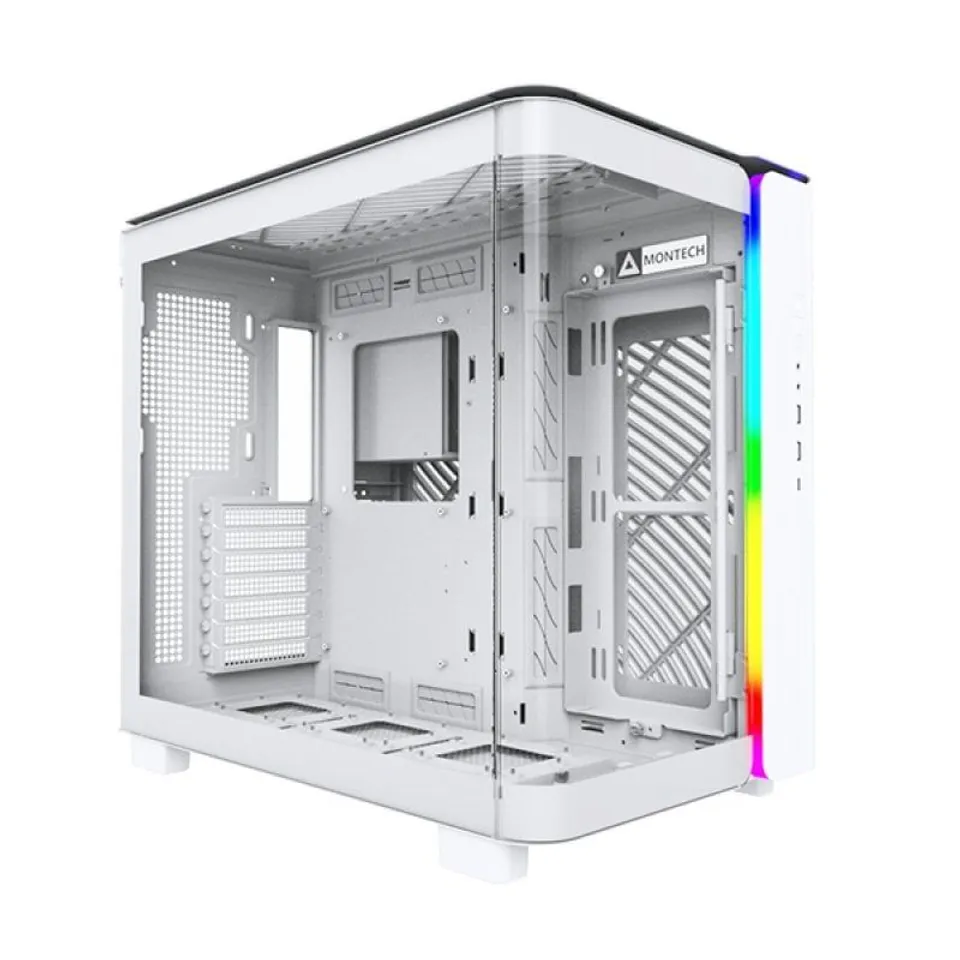 Montech KING 95 Cristal Templado USB 3.2 Blanco