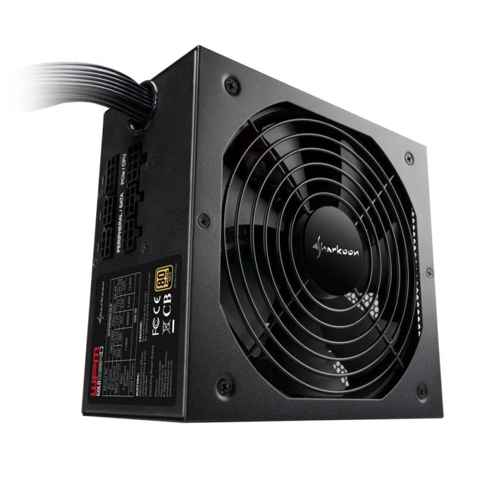 Sharkoon WPM Gold Zero 550W 80 Plus Gold fuente semi modular