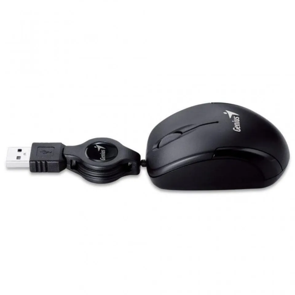 Genius Micro Traveler V2 Ratón Óptico USB 1000DPI Negro