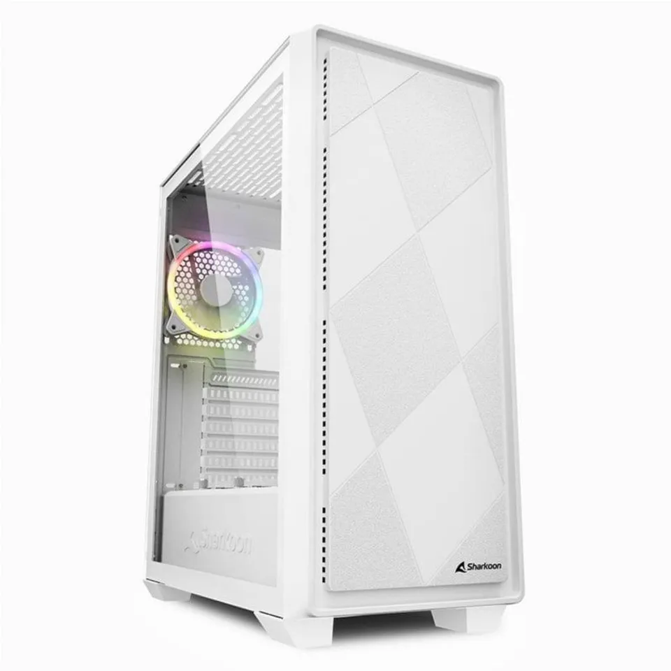 Sharkoon VS8 RGB Cristal Templado USB-C 3.2 Blanca