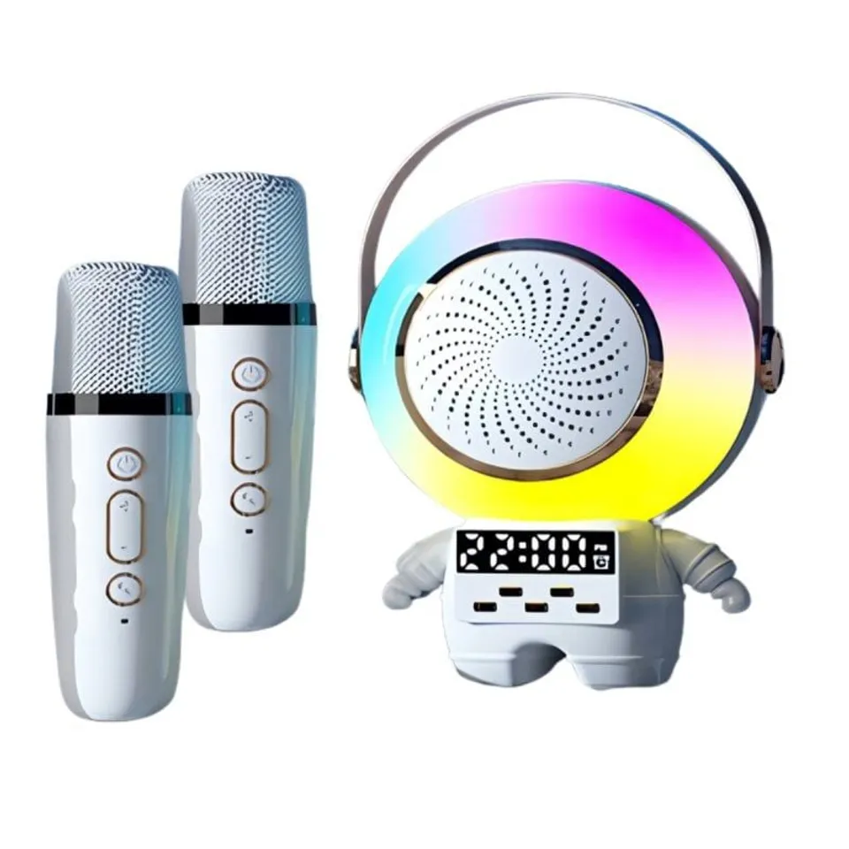 Klack Astronauta Altavoz Karaoke Doble Micrófono