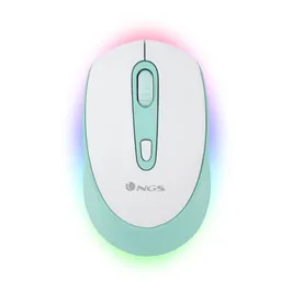NGS Smog RB Ratón inalámbrico RGB multidispositivo blanco