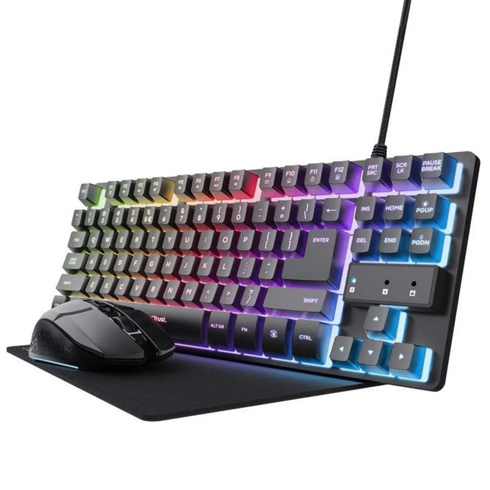 Trust GXT 794 Pack Gaming TKL RGB Inalámbrico Alfombrilla