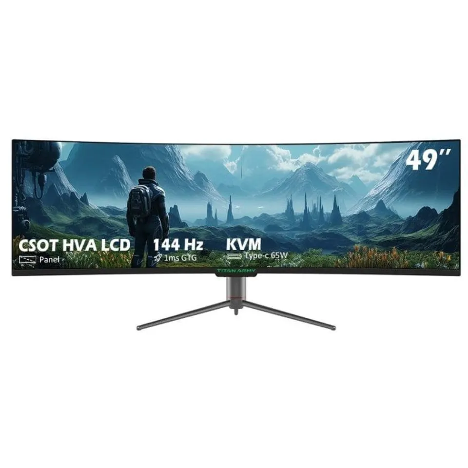 Titan Army C49SHC 49" LED VA Dual FullHD 144Hz Curva USB-C