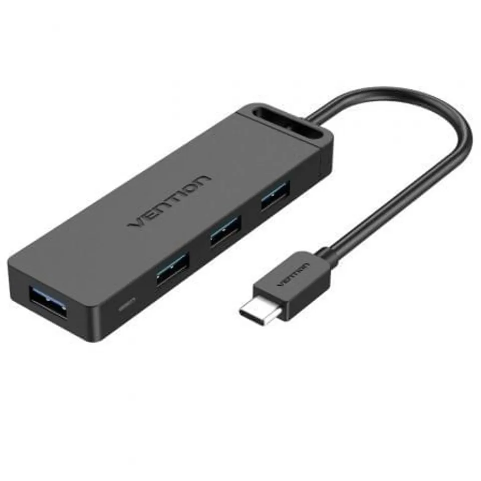Vention Hub 4 puertos USB 3.0 5Gbps TGKBB USB-C Micro-B OTG Carcasa ABS
