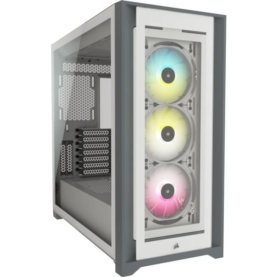 Corsair iCUE 5000X RGB Blanca Cristal Templado USB 3.0