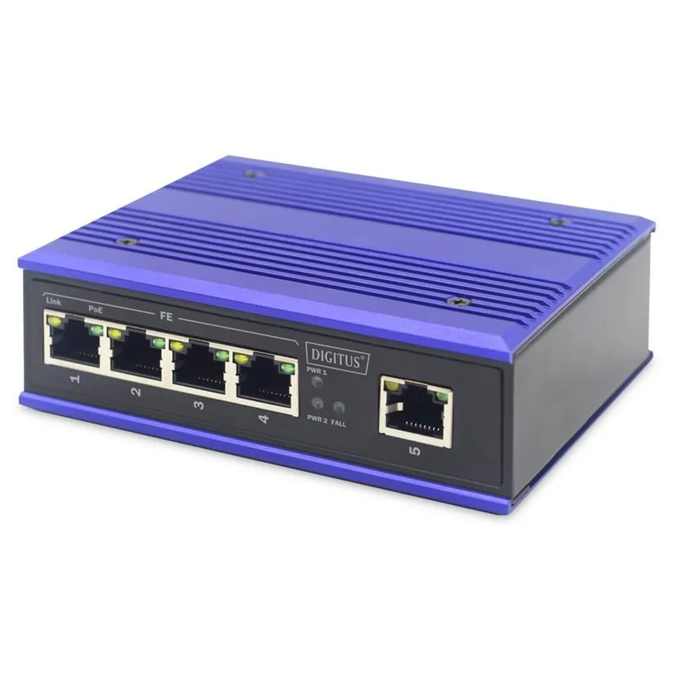 Digitus Switch PoE 4 Puertos + Enlace Rango de Temperatura Extendido