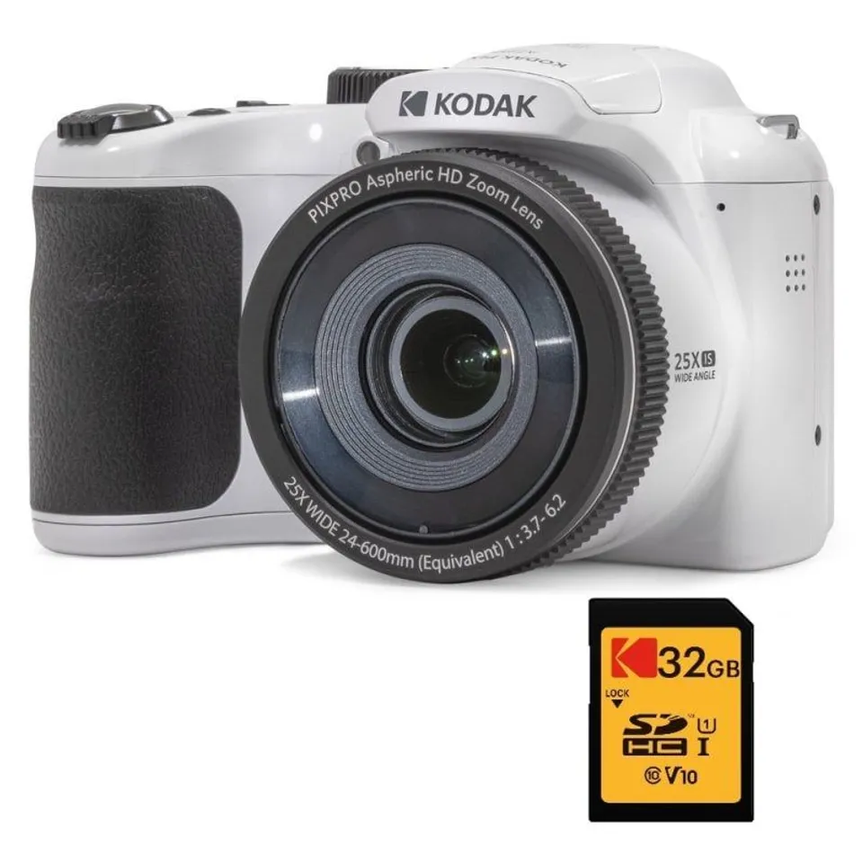 Kodak Pixpro AZ255 16MP 25x Zoom Óptico 24mm SD32GB Blanco